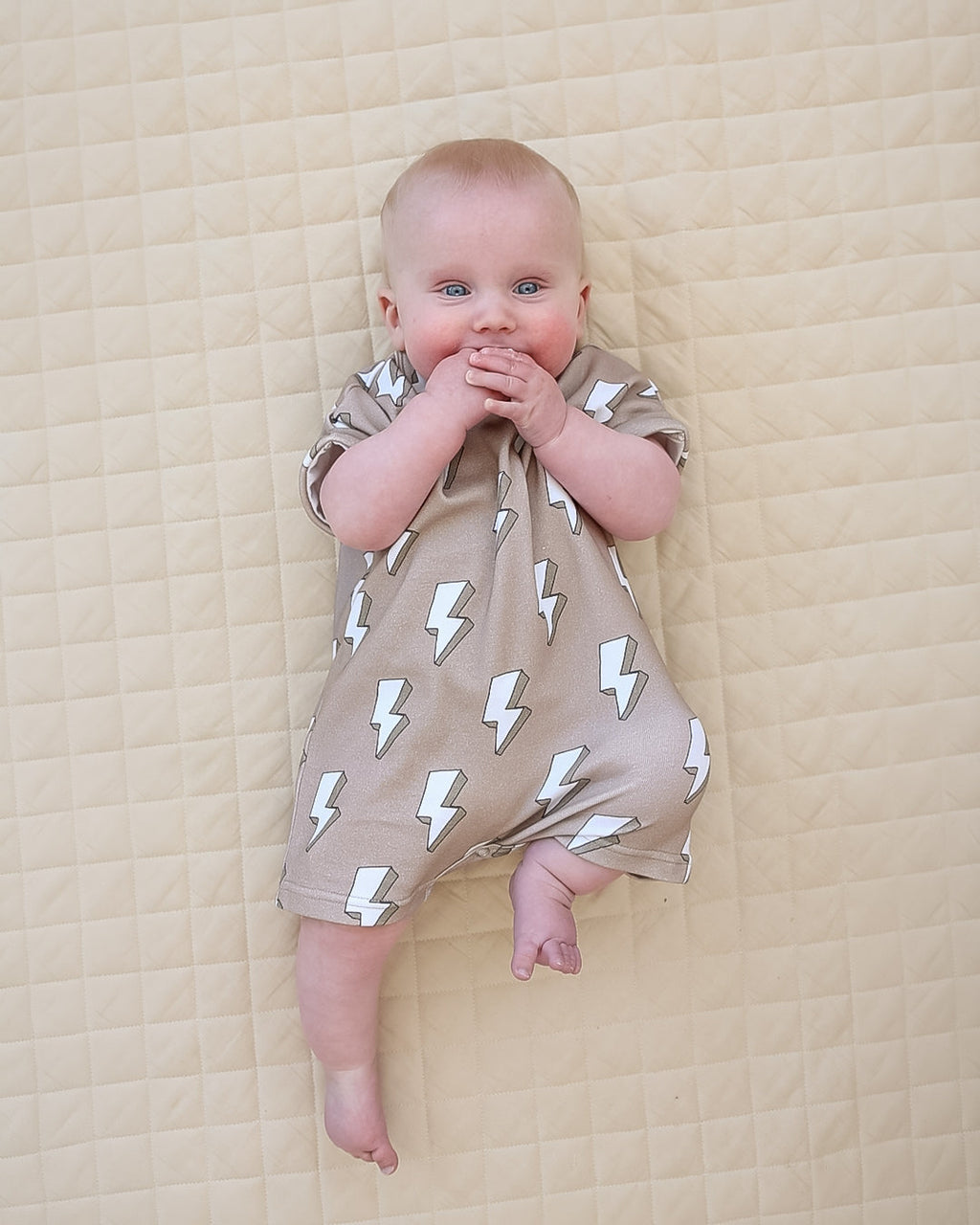 Cotton Romper | Electric Beige