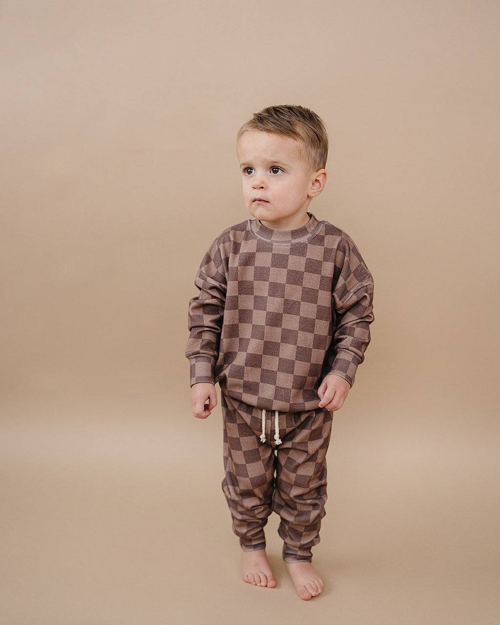 Jogger Set | Espresso Checkered
