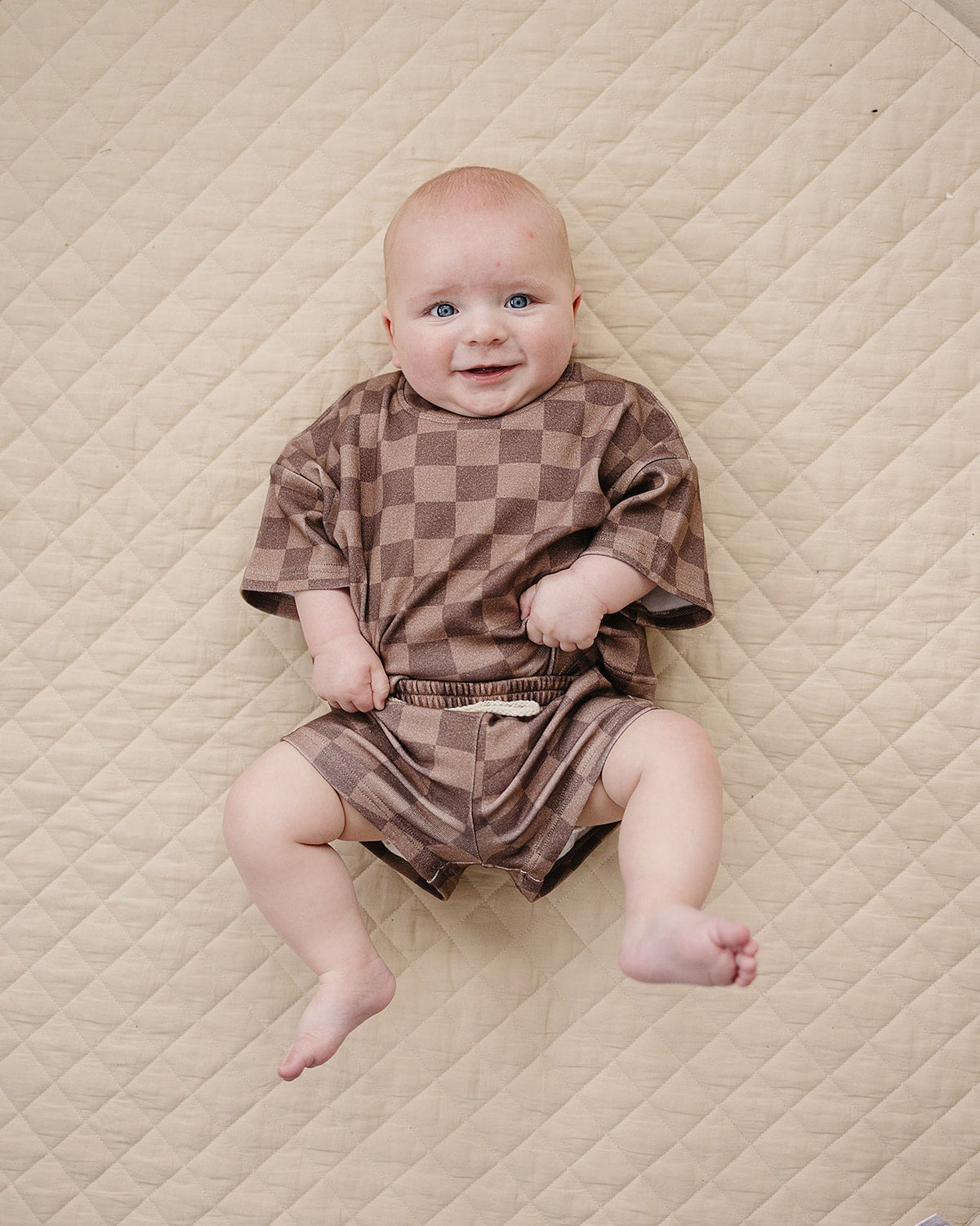 Shorts Set | Espresso Checkered