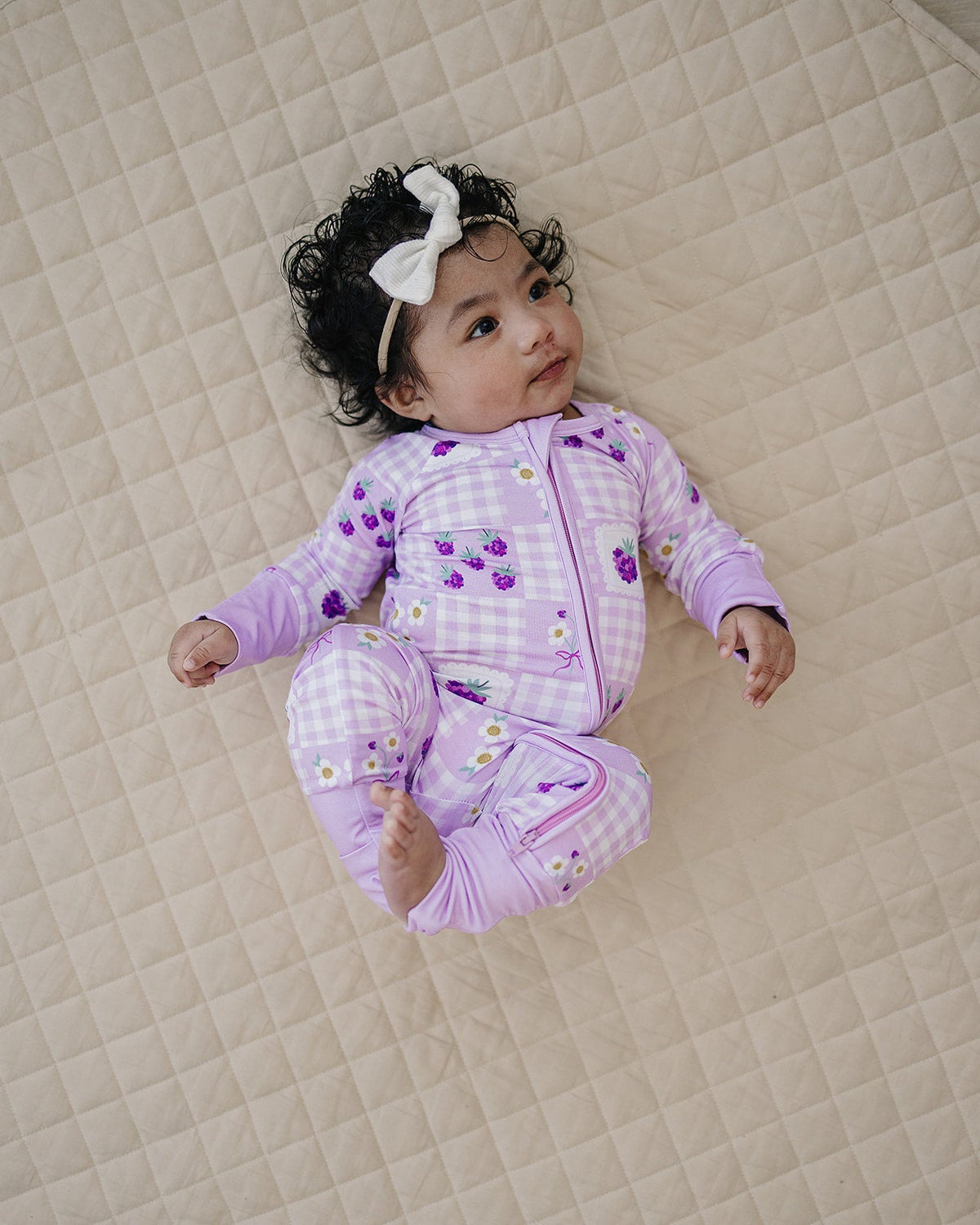Bamboo Zip Romper | Raspberry