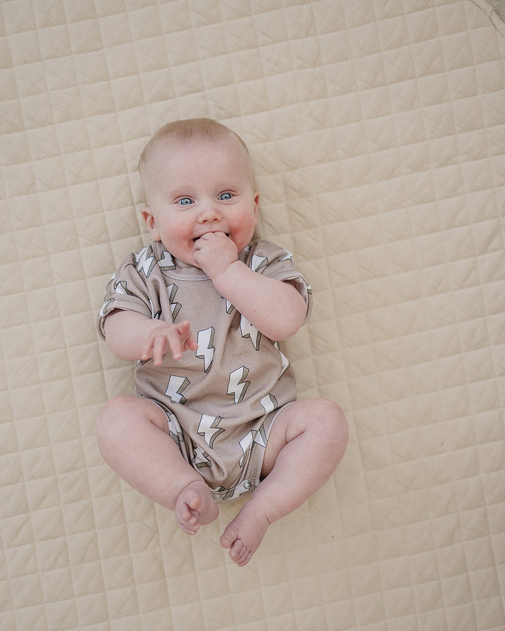 Cotton Romper | Electric Beige