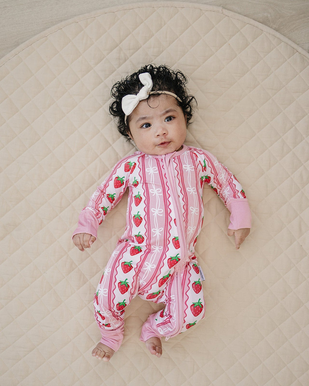 Bamboo Zip Romper | Strawberry