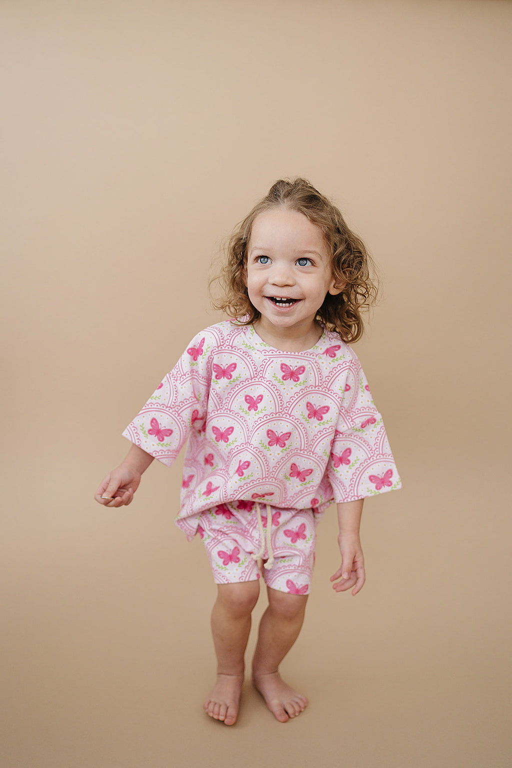Shorts Set | Pink Butterfly