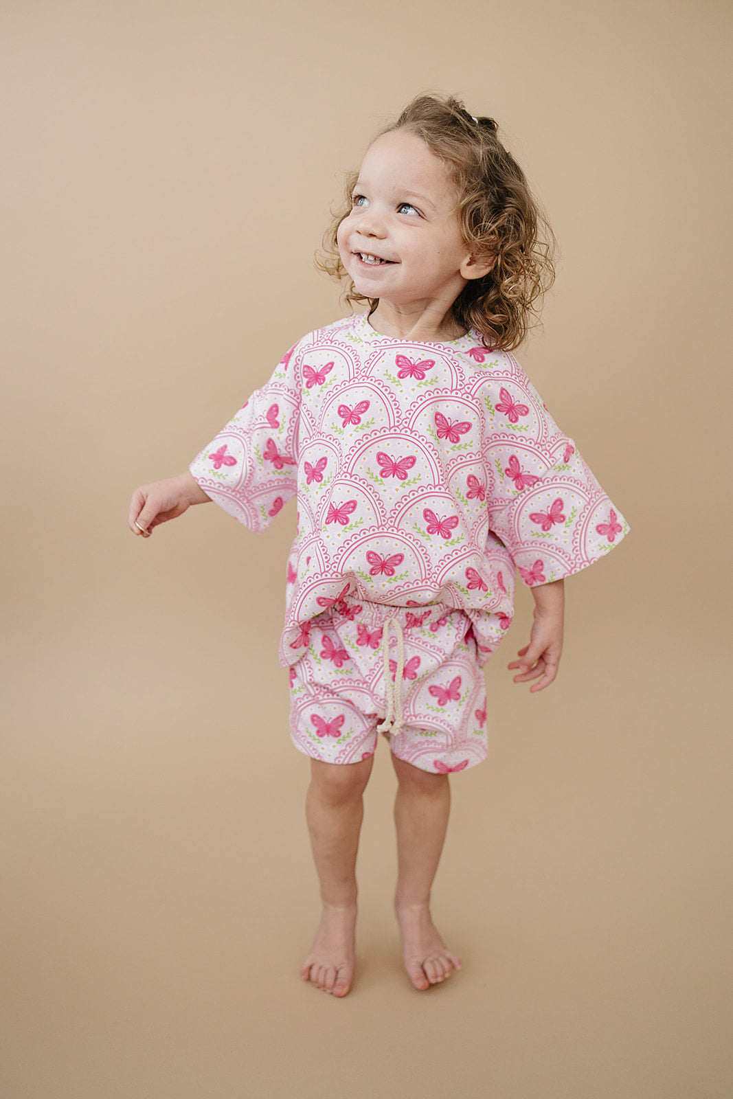 Shorts Set | Pink Butterfly