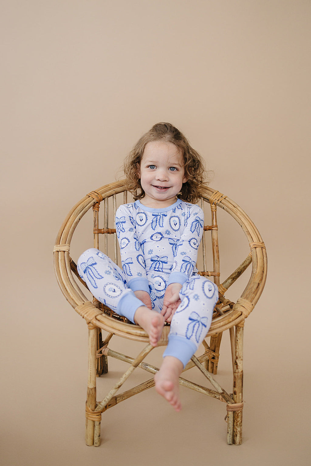 Bamboo Two Piece Set | Blue Bow