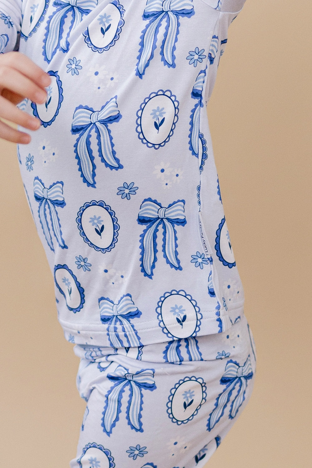 Bamboo Two Piece Set | Blue Bow