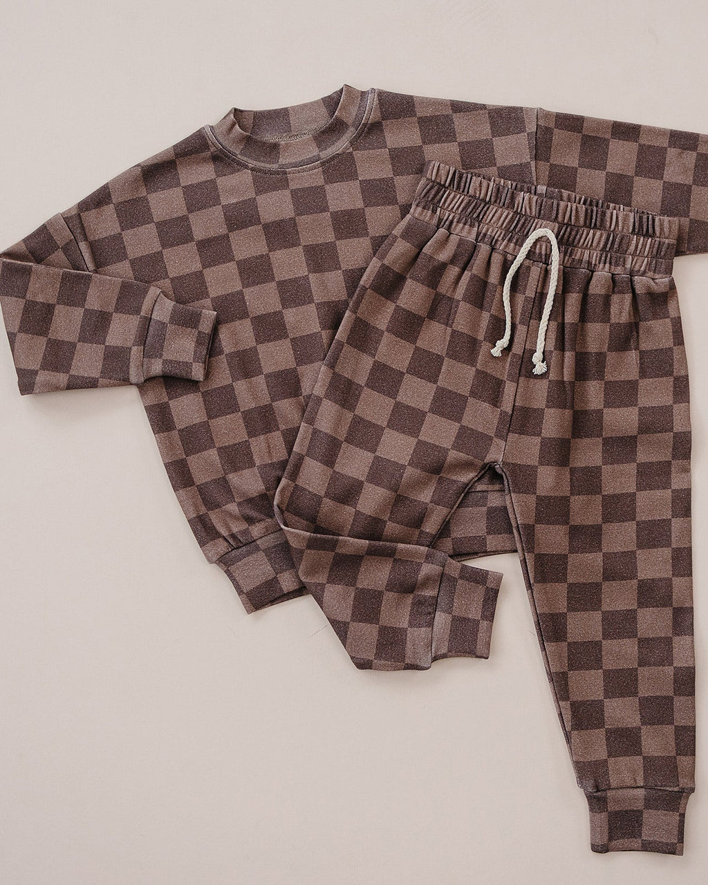Jogger Set | Espresso Checkered